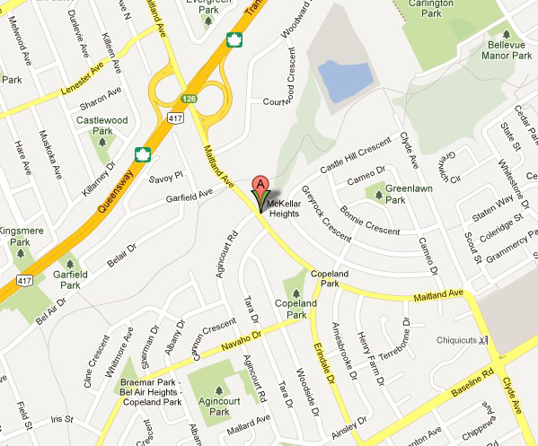 Trinity United Church,<br>1099 Maitland Ave.,<br> Ottawa, Ontario <br>K2C 2B8