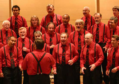 Sea of red singers